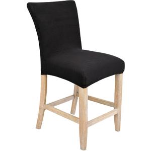 Internet's Best Dining Room Chair Cover - Set of 4 - Stretch Slipover Chair Protectors - Elastic Covers - Black