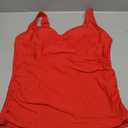 GRAPENT Tankini Tops for Women Modest Swimsuits Ruched Beach Padded Adjustable Strap Swimwear Bathing Suit Swim Top Only, Size XL