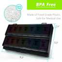 Extra Large Weekly Pill Organizer 2 Times a Day - Remtise Am/Pm Daily Pill Case Medicine Organizer, Push Button 7 Day Pill Box for Pills/Vitamin/Cod Liver Oil/Supplements (Rainbow)