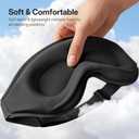 LitBear Long Lash Sleep Mask for Women Men Side Sleeper, 3D Contoured Light Blocking Sleeping Mask, Soft Comfortable Eye Mask Sleep with Adjustable Strap, Pouch for Travel, Black