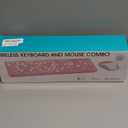 Wireless Keyboard and Mouse Combo, Retro Typewriter Keyboard with Round Keycaps, 2.4GHz USB Cute Wireless Keyboard Mouse for Computer, Desktop, Laptop and Computer (Black-Colorful)