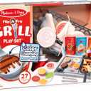 Melissa & Doug Flip & Fry Grill Play Set with Water Wow! Kids Kitchen Playset with Color Changing Play Food, Preschool Toys for Girls & Boys Ages 3+