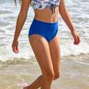 Teen Girls Swimsuits Two Piece Bikini Sets Bathing Suit with Reversible Top & Bottom (Blue, 13-14 Years)