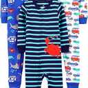 Simple Joys by Carter's Kids' 3-Pack Snug Fit Footless Cotton Pajamas 12 Months