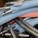 55" Toddler Mini Trampoline for Kids, Indoor Outdoor Toys with Swing, 440lbs Baby Kids Trampoline, Gymnastics Bar, Birthday Gifts for Boy Girl Age 1-8 (Pink-Blue)