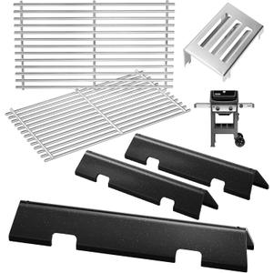 GS4 Spirit II Grill Parts for Weber Spirit 2 Replacement Parts Spirit II 200 SER Parts for Weber GS4 Spirit 2 Flavorizer Bars 7635 67045 3400301, 7637 7849 Stainless Steel Grates, Heat Deflector 67060