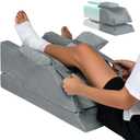 LightEase Adjustable Leg Pillow, Leg Elevation Pillows for After Surgery, Memory Foam Knee Hip Ankle Support for Pain Relief, Recovery, Blood Circulation, Swelling, Injury, Rest, adjustable sigle leg