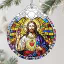Jesus Christ Ornament, Christmas Ornament, Christmas Decoration, Religious Holiday Decor, Gifts for Christian, Religious Gifts, Gift Exchange, Gift Idea - Pattern B