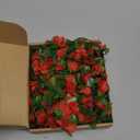 Thiccywoov 8 Pack 48ft Derby Horse Party Decorations Artificial Rose Vine Flowers Fake Flower Vine Derby Rose Artificial Flowers for Horse Race Day Party Supplies