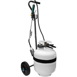 Portable Propane Tank Dolly with Wheels, Propane Tank Cart for Fire Pit, BBQ,Heater, Weed Torch, Gas Cylinder Cart for 5lb/20lb, Gas Trolley for Blow Torch (Cylinder and Torch Not Included)