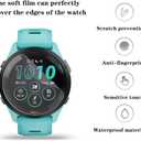Watch Screen Protector Compatible for Garmin Forerunner 265, Film Anti Scratch High Definition Full Coverage and Soft TPU Protective Case