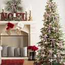 2 x RICHMYC 24Pcs Velvet Bows for Christmas Tree 5x7in, Pink Christmas Derorations Xmas Ornaments Vintage Ribbon Bows for Gift Wrapping Wreath Candy Bags DIY Crafts Holiday Decor,