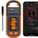 ThermoPro TempSpike Plus 600ft Wireless Meat Thermometer with 2 Color-Coded Probes, Bluetooth Meat Thermometer Wireless with LCD-Enhanced Booster for Food Cooking Grill Smoker