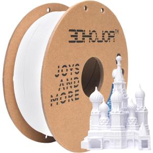 PLA Pro Filament 1.75mm White,PLA Plus Filament, Odor Free, Clog Free 3D Printer Filament,1kg Cardboard Spool (2.2lbs), Dimensional Accuracy +/- 0.03 mm, Fit Most FDM 3D Printer