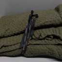 EVERGRACEHOME Chunky Chenille Knit Throw Blanket for Couch, Soft Luxurious Moss Stitch Blankets for Bed, Cozy Decorative Farmhouse Knitted Throws for Sofa, Olive Green, 60" x 80"