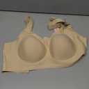 LetsJoli Bras for Women Supportive Wireless Push Up Bra Full Coverage No Underwire Seamless Plus Size for Older Women (X-Large, Nude)