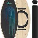 Sportneer Balance Board - 7 Modes Wobble Board with Adjustable Stoppers - Exercise Balancing Stability Trainer for Improve Balance, Surf Trainer & Physical Therapy - Roller and 2.8'' Ball Included (Light Blue & Black)