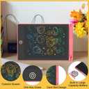 48 PCS Paint Kits for Kids with Writing Tablet, 12 Acrylic Paints, 12 Markers, 10 Brushes, 6 Canvas Panels, 3 Coloring Books Wood Easel, Paper Pad for Beginner Toddlers