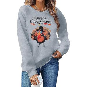 QLIPIN Thanksgiving Sweatshirts for Women Turkey Gobble Sweatshirt Happy Thanksgiving Fall Long Sleeve Pullover Tops, XL