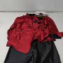 Halloween Red Silky Robe Jacket Costume Set Men's Captain Outfit with Hat Sunglasses Funny Adult Party Cosplay, Large