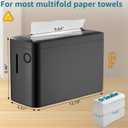 Multifold Paper Towel Dispenser Countertop, Heavy Duty Wide-Design, 300-Sheet Large Capacity Black Paper Towel Holder, Compatible with Tork, AmazonCommercial, Kleenex, Scott, Pacific Multifold Towels