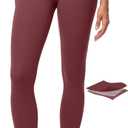 IUGA Compression Leggings with Pockets for Women Tummy Control Leggings No Front Seam Workout High Waist Yoga Pants (Small)