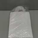 Qutuus White Paper Gift Bags with Handles Bulk 25 pcs 8x4.5x10 Medium White Paper Bags for Gifts, Valentines, Shopping, Retail