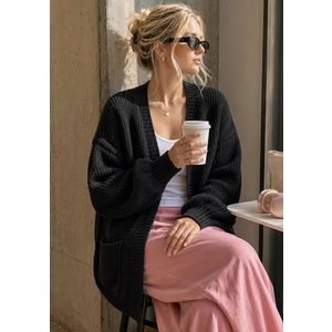  Long Sleeve Oversized Cardigan Sweaters for Women | Fall Winter Sweaters, Open Front, Chunky Knit, 2026 Casual Work Outerwear, XL