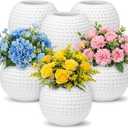 6 Pcs Golf Vase for Table Centerpieces 4 Inch Resin Pots Spring Planters Flower Pot Containers White Flower Containers Decorative Planter for Spring Golf Sport Birthday Events Party Decor