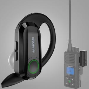 SAMCOM Wireless Earpiece with 2 Pin Dongle for FPCN30A/FPCN10A Radios, Hands-Free Wireless Headset with PTT Microphone Speaker for K Plug Walkie Talkies - Radios Not Include