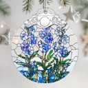 Christmas Ornaments: Stained Glass Ornament, Birth Flower Ornament, Christmas Tree Ornaments & Xmas Tree Decorations Exquisite Holiday Decor, Birth Flower Gifts Perfect Holiday & Xmas Gifts - July