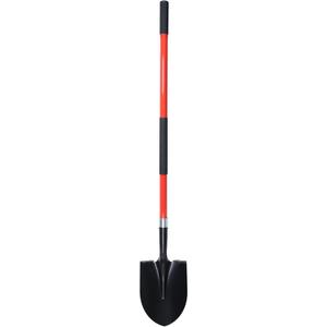 VNIMTI Heavy Duty Gardening Shovel, 56 Inch Round Blade with Fiberglass Handle (Red) 2 Pcs