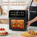 Ludatido 2026Upgraded 12QT Air Fryer Oven, 8-in-1 Air Fryer Toaster Oven Combo with 8 Presets, Family Size Countertop Oven with 2 Baking Racks & Gloves for Roasting, Baking, and Air Frying