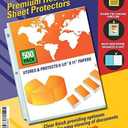 500 Sheet Protectors for 3 Ring Binder, 8.5 x 11 Heavy Duty Clear Plastic Sleeves for Paper, Top Loading Page Protectors, Reinforced 3-Hole Punch, Acid Free Polypropylene, Archival Safe - Office Werks