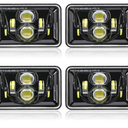 DOXMALL 4Pcs 4x6 Led Headlights DOT Approved Peterbilt 379 Headlights Compatible With H4656 H4651 H4652 H4666 H6545 Headlight Replacement for Freightliner Kenworth Oldsmobile Cutlass Trucks