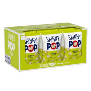 SkinnyPop Popcorn, Original, Whole Grain, Dairy-Free Snack, 4.4oz Bags (12ct), BBD: 01/09/2027