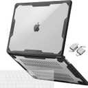 MOSISO Compatible with MacBook Pro 13 inch Case M2 2025-2016 A2338 M1 A2251 A2289 A2159 A1989 A1708 A1706, Symmetric Geometric Heavy Duty Hard Case with TPU Bumper&Keyboard Cover&Type C, Transparent