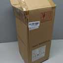 TRIROCKS Rustic Style Metal Candle Lantern 13'' High Decorative Outdoor Lantern Candle Holder with Tempered Glass for Home Living Room Garden Patio Parties Indoors Outdoors (Cream)