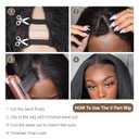 Afro Wig V Part Kinky Curly Wigs for Black Women, 180% Density Wear and Go Glueless Wig with Unique Bouncy Curls in the End, Synthetic No Leave out Clip in (#1B Black wig, 24 Inch)