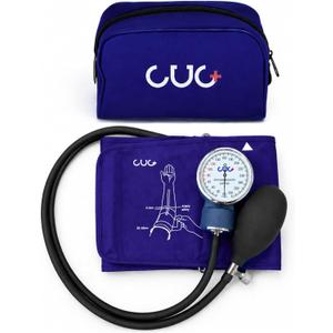 Professional Aneroid Sphygmomanometer, Blood Pressure Cuff Manual, Precision Copper & Brass Movement, Medical-Grade Reinforced PVC Tubing, Ideal for Doctors, Nurses, and Students (Blue)