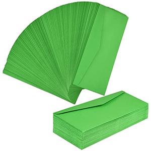 500 Pieces #10 Regular Bussiness Envelopes Bulk (9.45 x 3.94 Inches) Christmas Greeting Card Envelopes Perfect for Checks, Invoices, Letterhead, Letters, Currecy (Green)