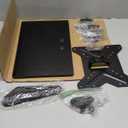 Hemudu Universal Swivel TV Stand/Base Table Top TV Stand for 21 to 50 inch TVs with 90 Degree Swivel, 4 Level Height Adjustable, Heavy Duty Tempered Glass Base, Holds up to 99lbs, HT02B-002