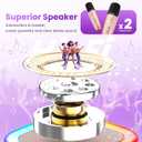 Mini Karaoke Machine for Kids Adults, 2026 TOP Birthday Gifts for Girls 3,4,5,6,7,8+Year Old Toddler Toys,Portable Bluetooth Speaker with 2 Wireless Karaoke Microphones Player Mothers Gifts(Rose Gold)