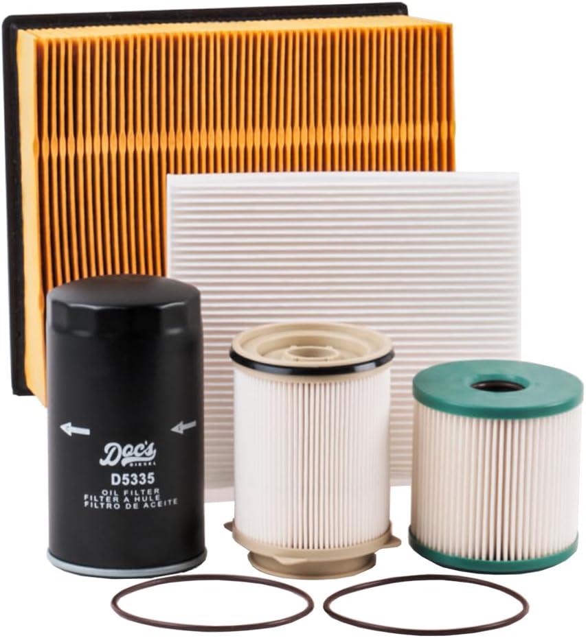 Doc's Diesel Filter Maintenance Kit DGF430+DGF401+DPA6314+D5335+D3705 | Compatible with RAM 6.7L Cummins 2500, 3500, 4500, 5500 2019-2024 | Replaces 68436631AA, 68157291AA, 05083285AA, 53034051AB