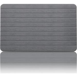 YEECOPON Stone Bath Mat, Quick Drying Diatomite Shower Mat, Non-Slip Super Absorbent Bath Stone Mats for Bathroom Floor, Natural Easy to Clean, Dark Gray