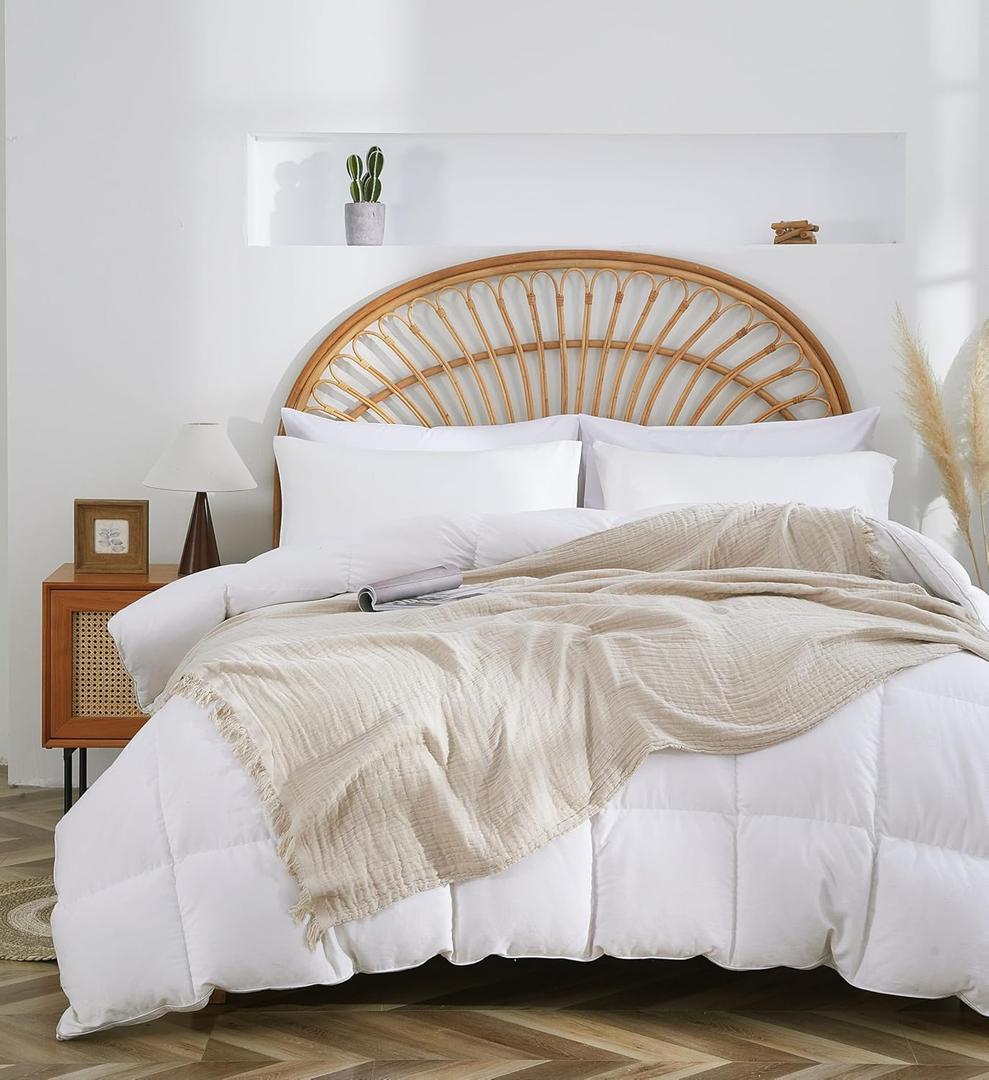 100% Cotton Muslin Throw Blanket for Bed, Couch, Small, Decorative, Soft, Pre-Washed, Breathable and Lightweight Gauze Blanket with Tassels, Suitable for All Seasons, Beige, 50"x60"