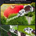 Cordless Hedge Trimmer,Cordless Grass Shears,2-in-1 Bush Trimmer,Cordless Grass Shear Bush Trimmer& Shrubbery Trimmer,Hedge Shear with 2 PCS Rechargeable Battery and Charger for Garden, Lawn.