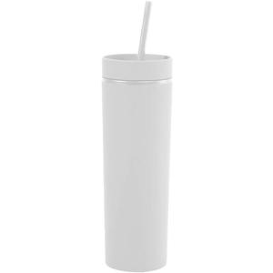 5 Pack Straight Skinny Tumblers,Individually Gift Boxed Stainless Steel Slim Skinny Tumbler Set Bulk, 20 Oz Insulated Slim Thin Travel Tumbler Cup for Diy, White