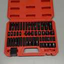 MIXPOWER 50 Pieces 1/4" Dr. Impact Socket Set, CR-V, 6 Point, SAE/Metric, 5/32 Inch - 9/16 Inch, 4mm - 15mm, Shallow/Deep