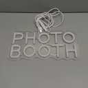 Photo Booth Neon Sign, Dimmable Photo Studio Sign Led Neon Light Led Light for Photography Bedroom Wedding Engagement Party Reception Gifts(11.8 * 5.9in) (white)